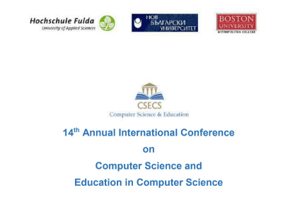 14th Annual International Conference on Computer Science and Education in Computer Science, 2018