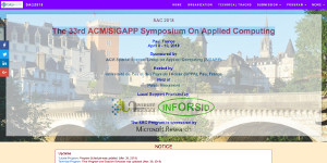 The 33rd ACM/SIGAPP Symposium, Pau, France, 2018